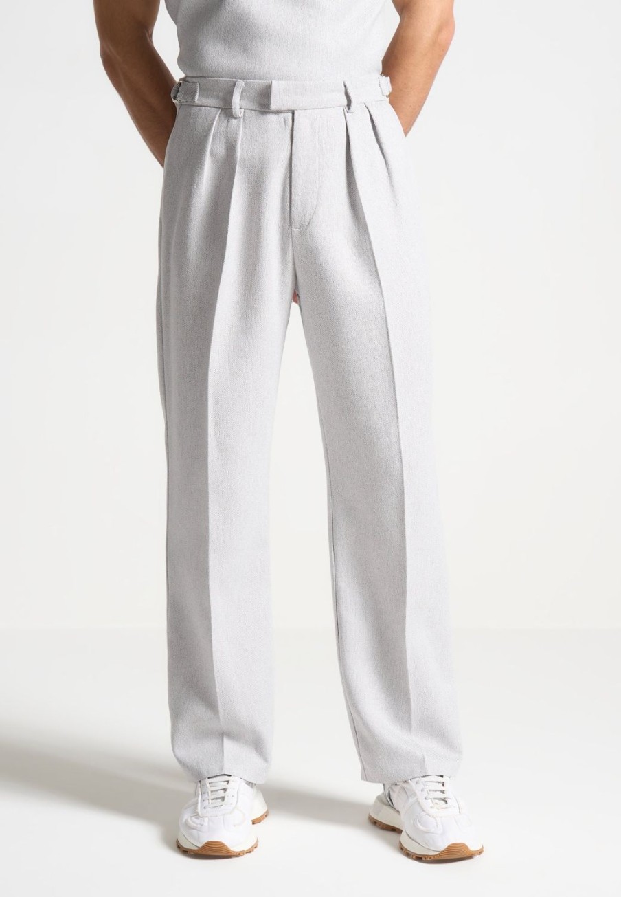 Maniere De Voir Textured Tailored Trousers | Modern Tailoring