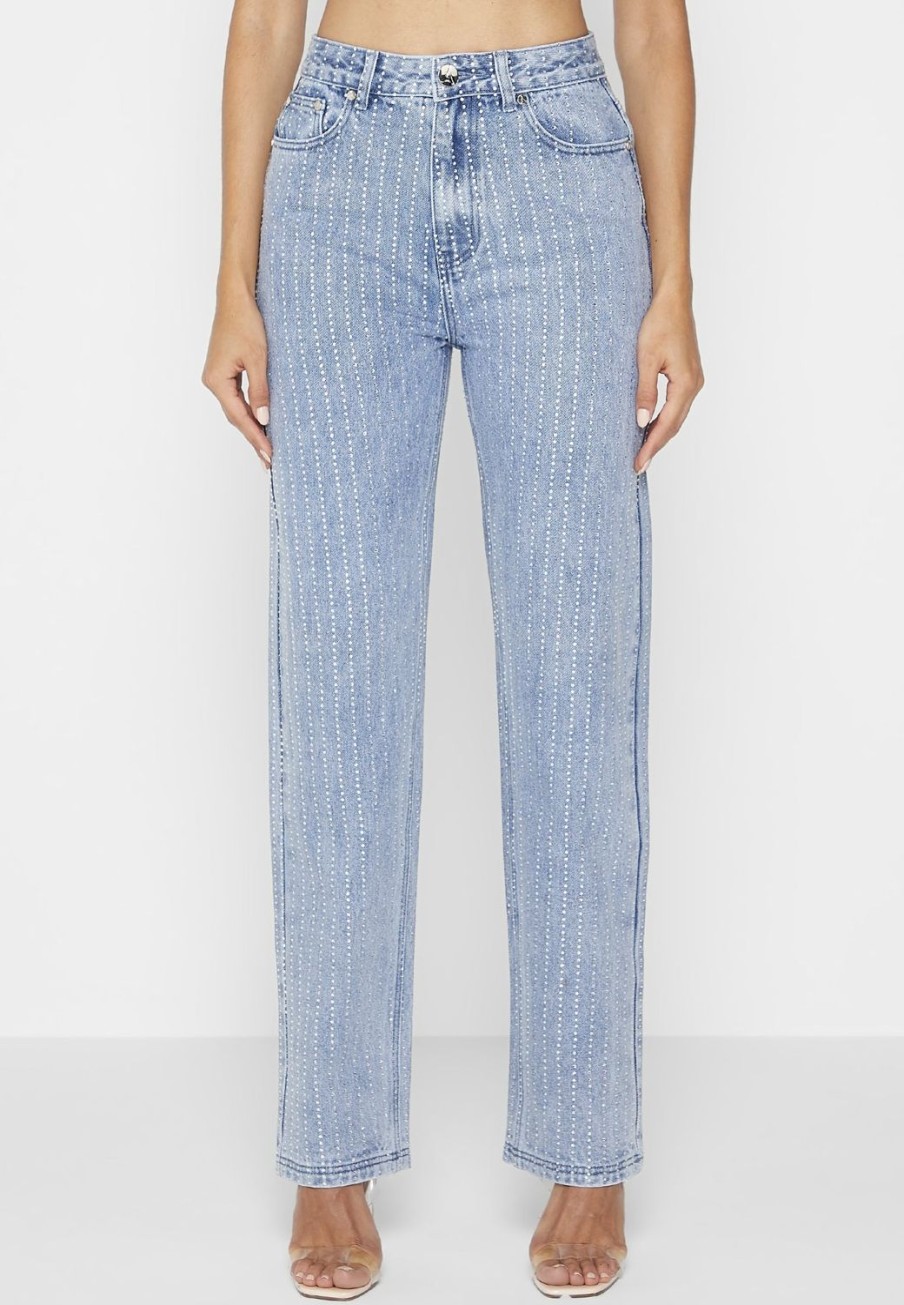 Maniere De Voir Rhinestone Mom Jeans | Matching Sets