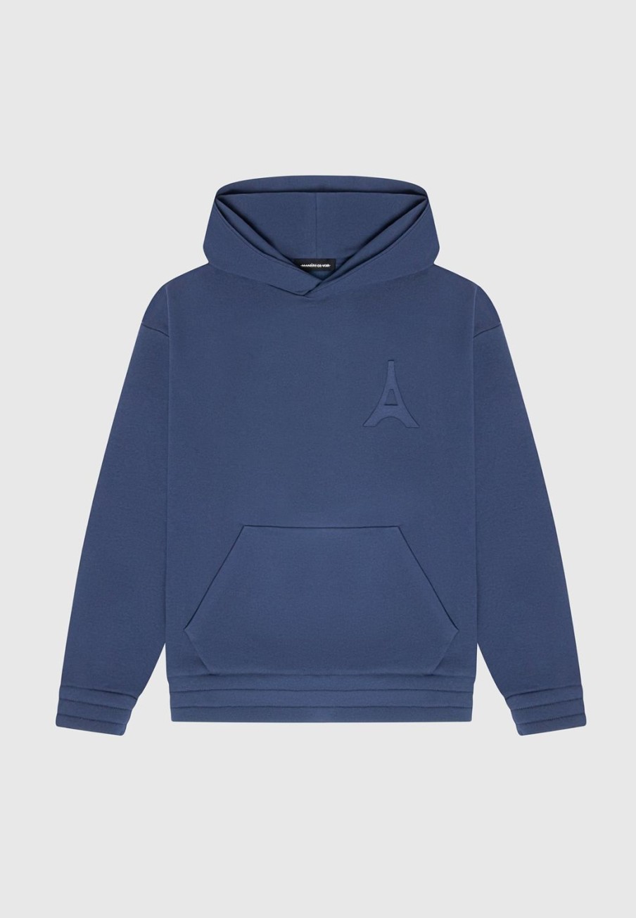 Maniere De Voir Eternel 420Gsm Eiffel Embossed Hoodie | Casual Co-Ords