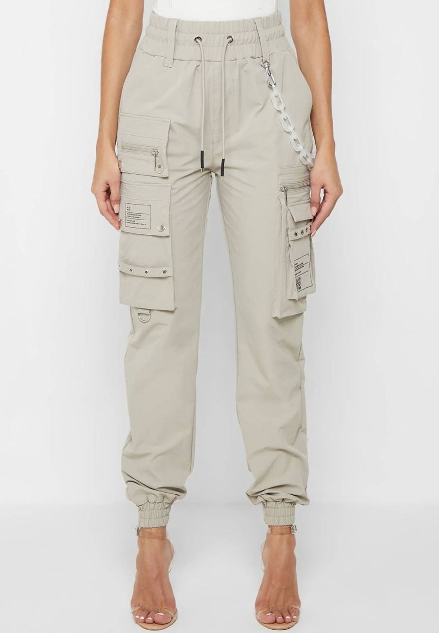 Maniere De Voir Cargo Pants With Frosted Chain | Cargo Pants & Joggers