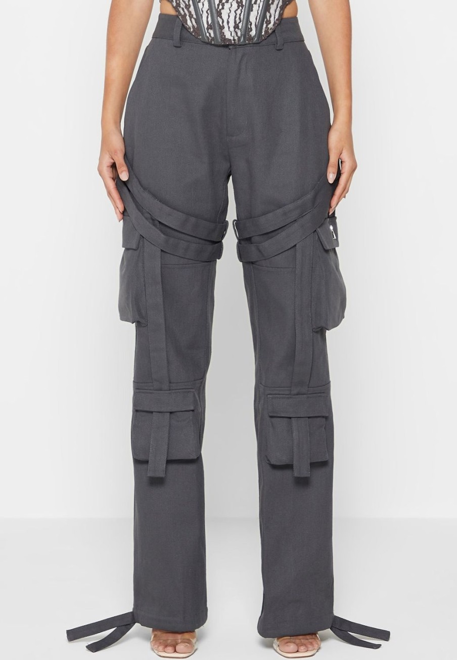 Maniere De Voir Strap Detail Cargo Pants | Cargo Pants & Joggers