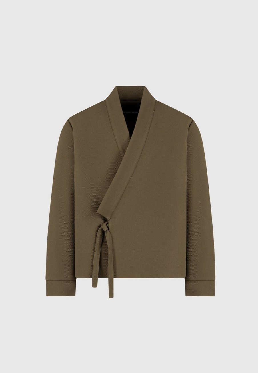 Maniere De Voir Textured Kimono Wrap Jacket | Jackets