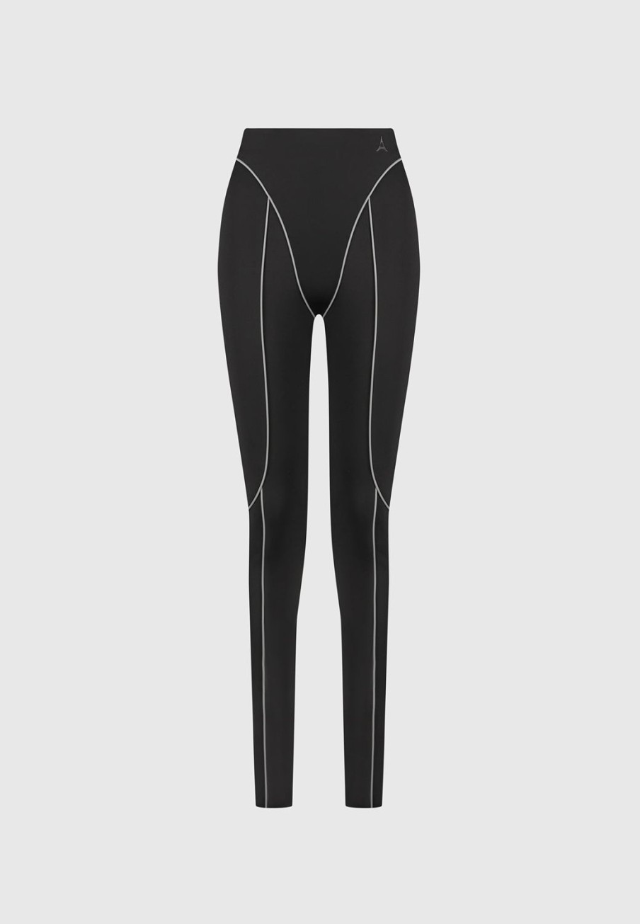 Maniere De Voir Reflective Piped Leggings | Matching Sets