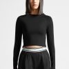 Maniere De Voir Eternelle Long Sleeve Crop Top | Tops & T Shirts