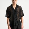 Maniere De Voir Boxy Lace Revere Shirt | Shirts