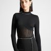 Maniere De Voir Contour Knit Bodysuit With Chain | Bodysuits