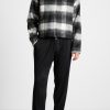 Maniere De Voir Boxy Check Jacket With Borg Collar | Jackets