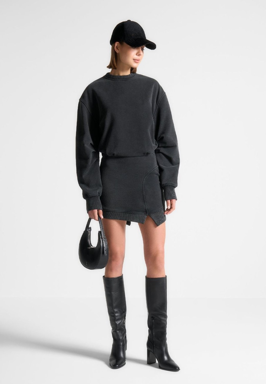 Maniere De Voir Asymmetric Hem Jumper Dress | Dresses