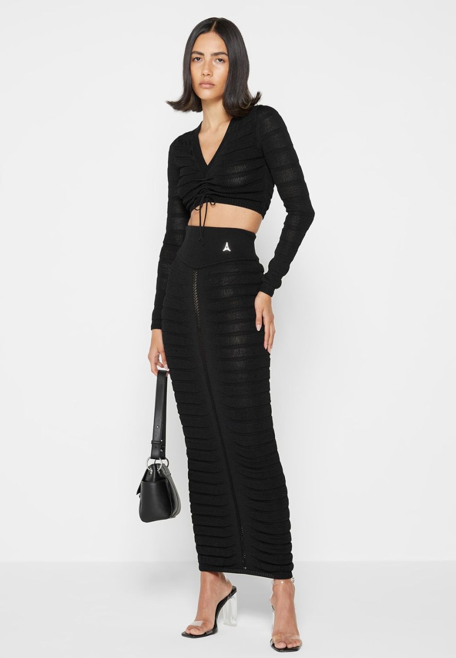 Maniere De Voir Contour Knit Maxi Skirt | Skirts