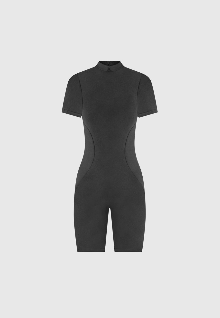 Maniere De Voir Mock Neck Playsuit | Jumpsuits & Playsuits