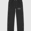 Maniere De Voir Denim Popper Cargo Pants - Washed | Jeans