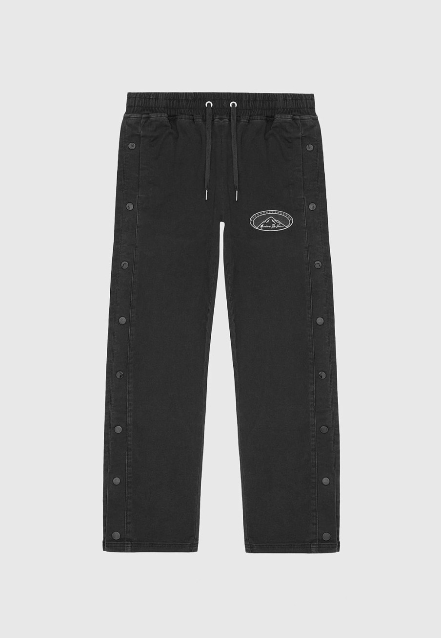 Maniere De Voir Denim Popper Cargo Pants - Washed | Jeans