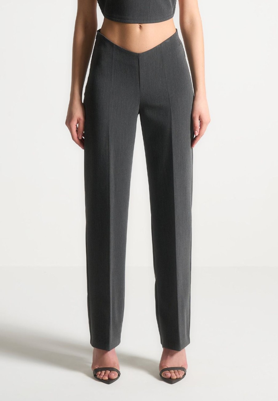 Maniere De Voir Curved Waist Tailored Trousers | Matching Sets