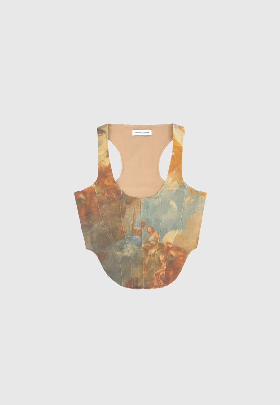 Maniere De Voir Art Corset Top | Matching Sets