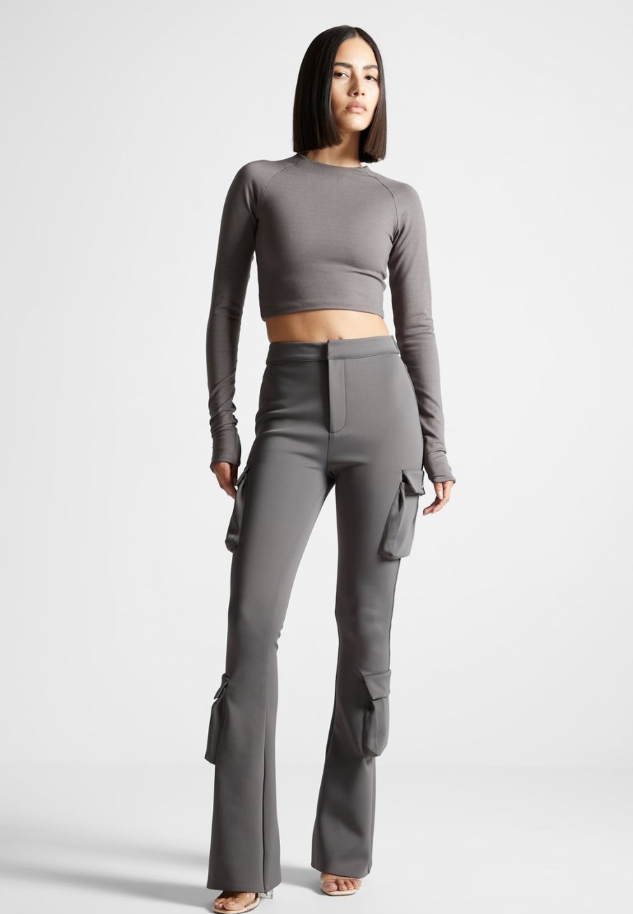 Maniere De Voir Neoprene Cargo Fit And Flare Leggings | Leggings