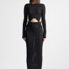 Maniere De Voir 2-In-1 Long Sleeve Knitted Midaxi Dress | Dresses