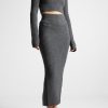 Maniere De Voir Angled Waist Knit Maxi Skirt | Knitwear