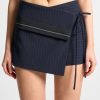 Maniere De Voir Pinstripe Tailored Mini Skort With Tie | Matching Sets