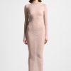 Maniere De Voir Eternelle Mock Neck Sheer Midaxi Dress | Dresses