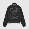 Maniere De Voir Rhinestone Wool Blend Varsity Jacket | Jackets