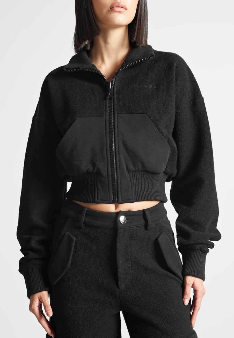 Maniere De Voir Zip Through Loopback Track Jacket | Tracksuits