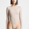 Maniere De Voir Eternelle Sheer Long Sleeve Bodysuit | Bodysuits