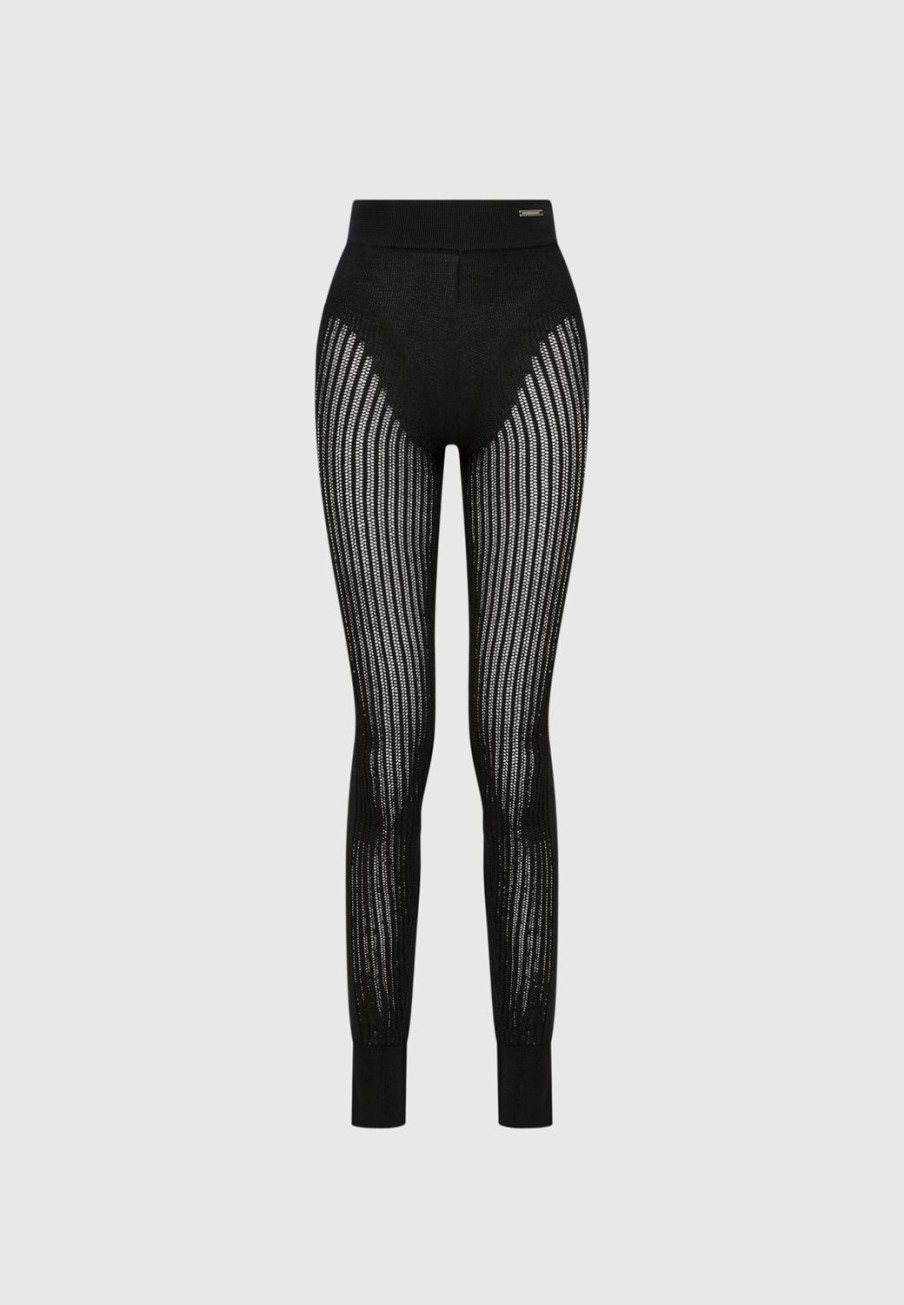 Maniere De Voir Knitted High Waisted Leggings | Matching Sets