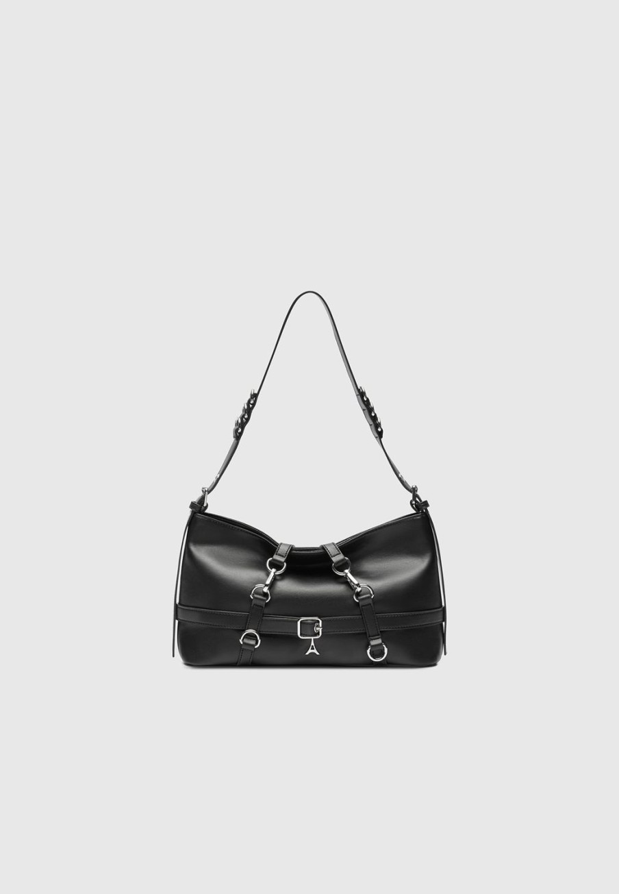 Maniere De Voir Vegan Leather Multi Strap Shoulder Bag | Bags