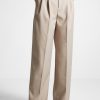 Maniere De Voir Tailored Pleated Trousers With Eiffel Belt | Trousers