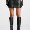 Maniere De Voir Vegan Leather Biker Mini Skirt | Skirts