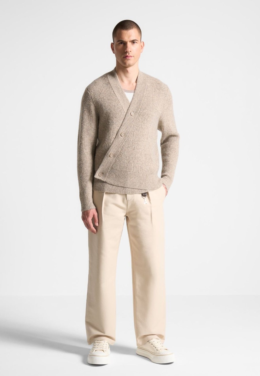 Maniere De Voir Double Breasted Brushed Knit Cardigan | Knitwear