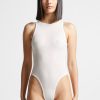 Maniere De Voir Eternelle Sheer Racer Neck Bodysuit | Bodysuits