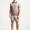 Maniere De Voir Ombre Knit Shorts - Taupe/White | Knitwear