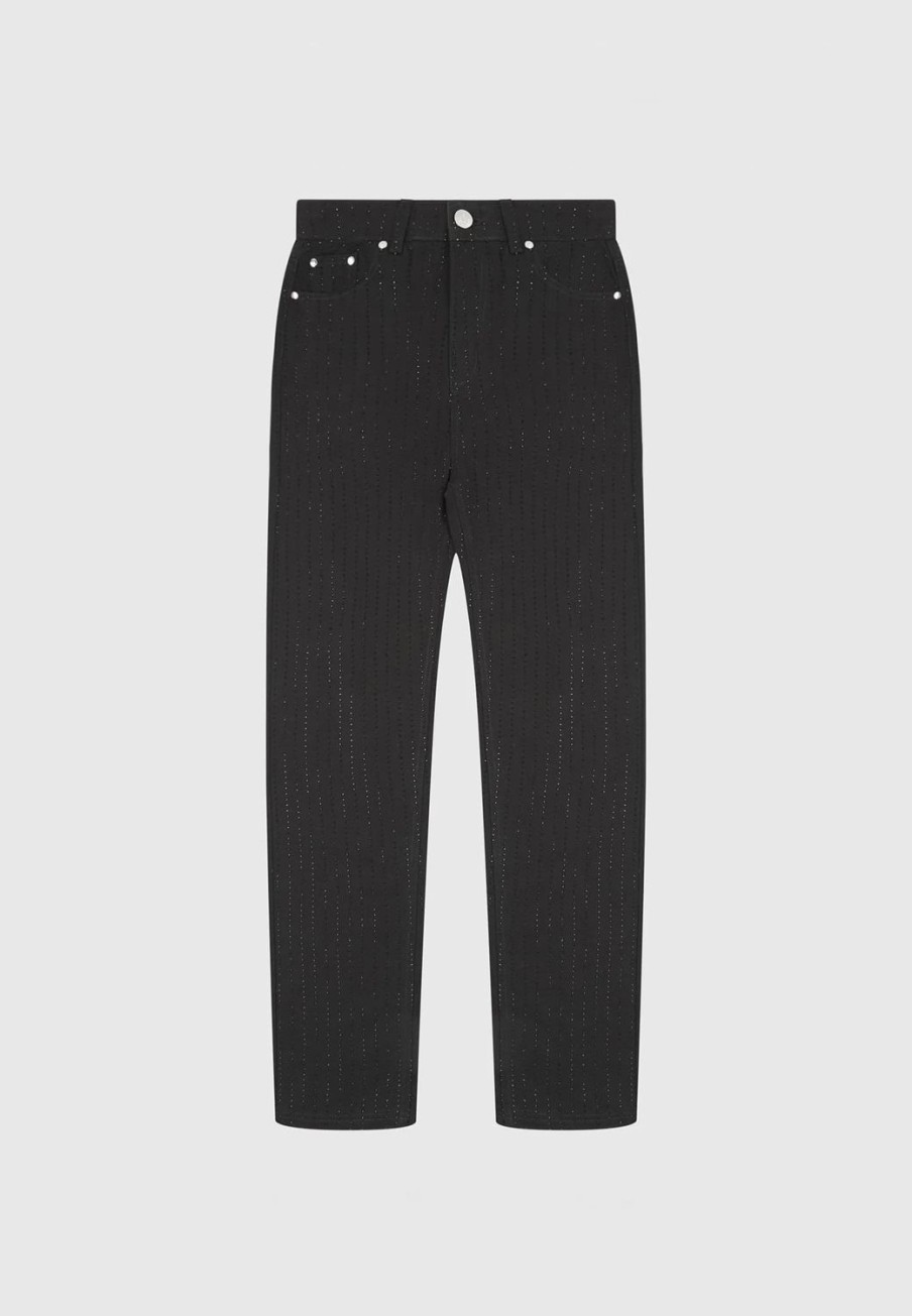 Maniere De Voir Rhinestone Mom Jeans | Jeans