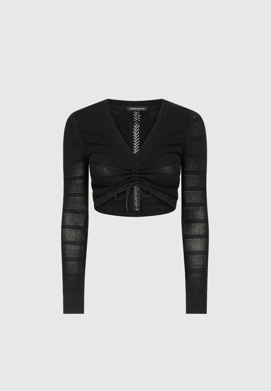 Maniere De Voir Contour Knit Long Sleeve Top | Matching Sets