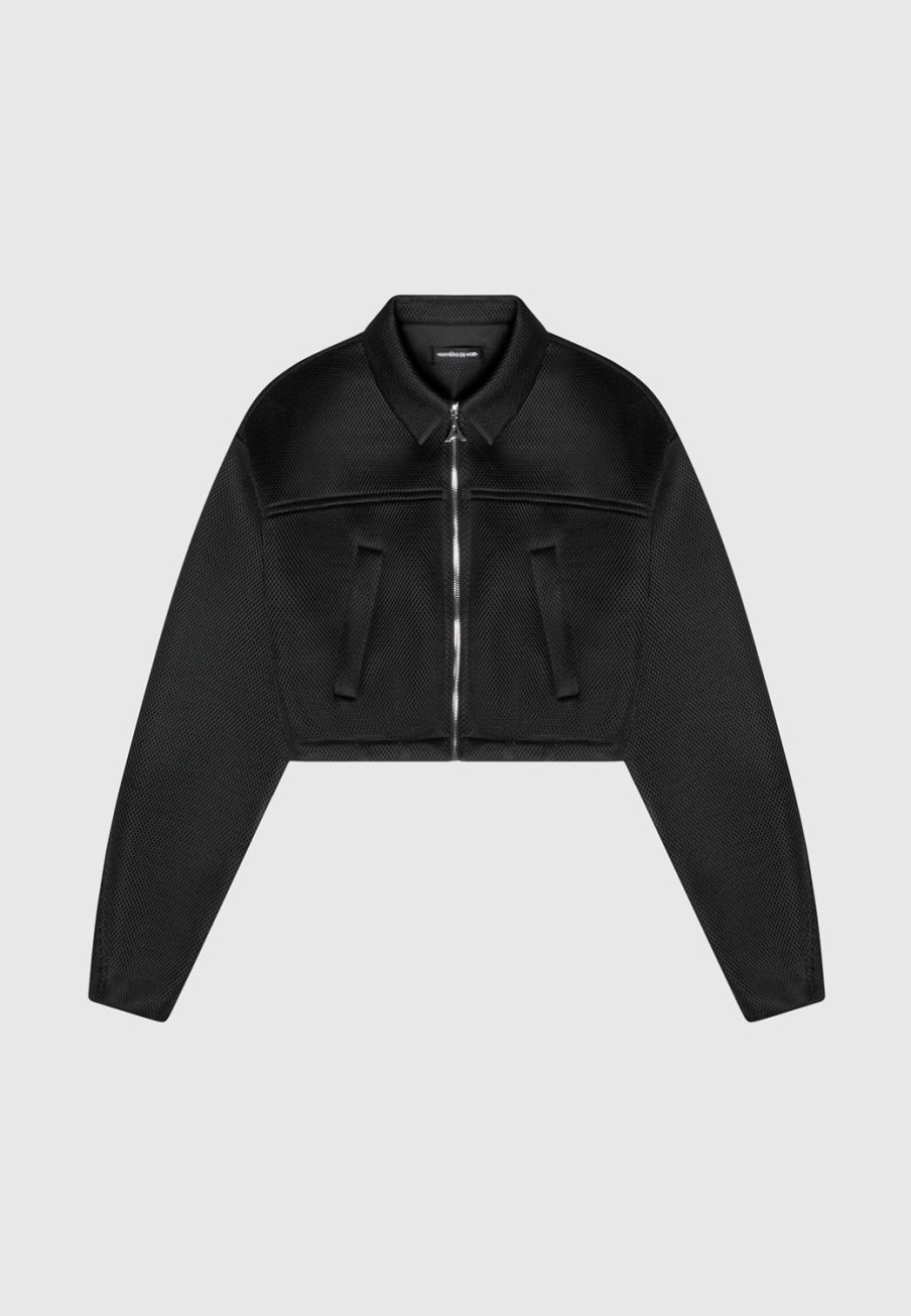 Maniere De Voir Mesh Bomber Jacket | Tracksuits