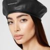 Maniere De Voir Vegan Leather Beret | Hats