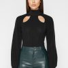 Maniere De Voir Jumper Bodysuit With Cut Out | Bodysuits