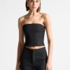 Maniere De Voir Rhinestone Tailored Bandeau Corset Top | Tops & T Shirts