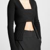 Maniere De Voir 3-In-1 Knit Overlay Bandeau Cardigan | Knitwear