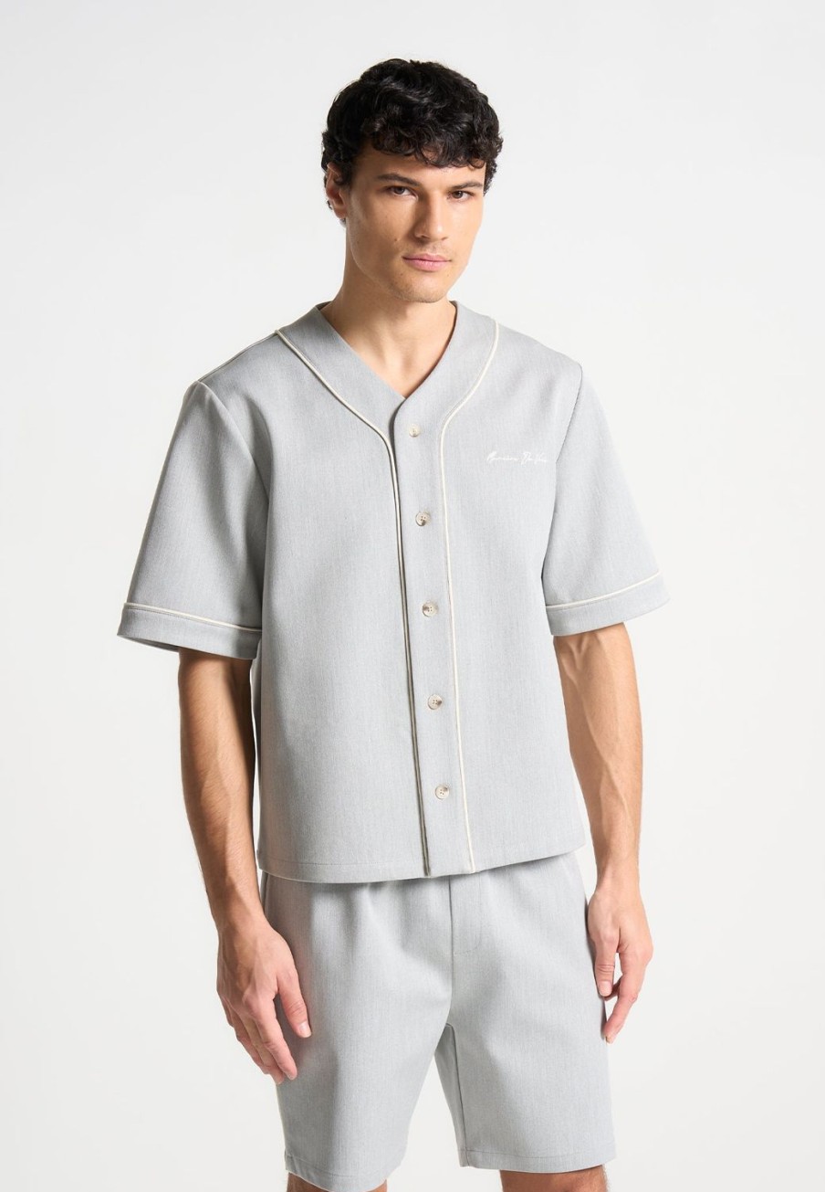 Maniere De Voir Signature Boxy Baseball Shirt | Shirts