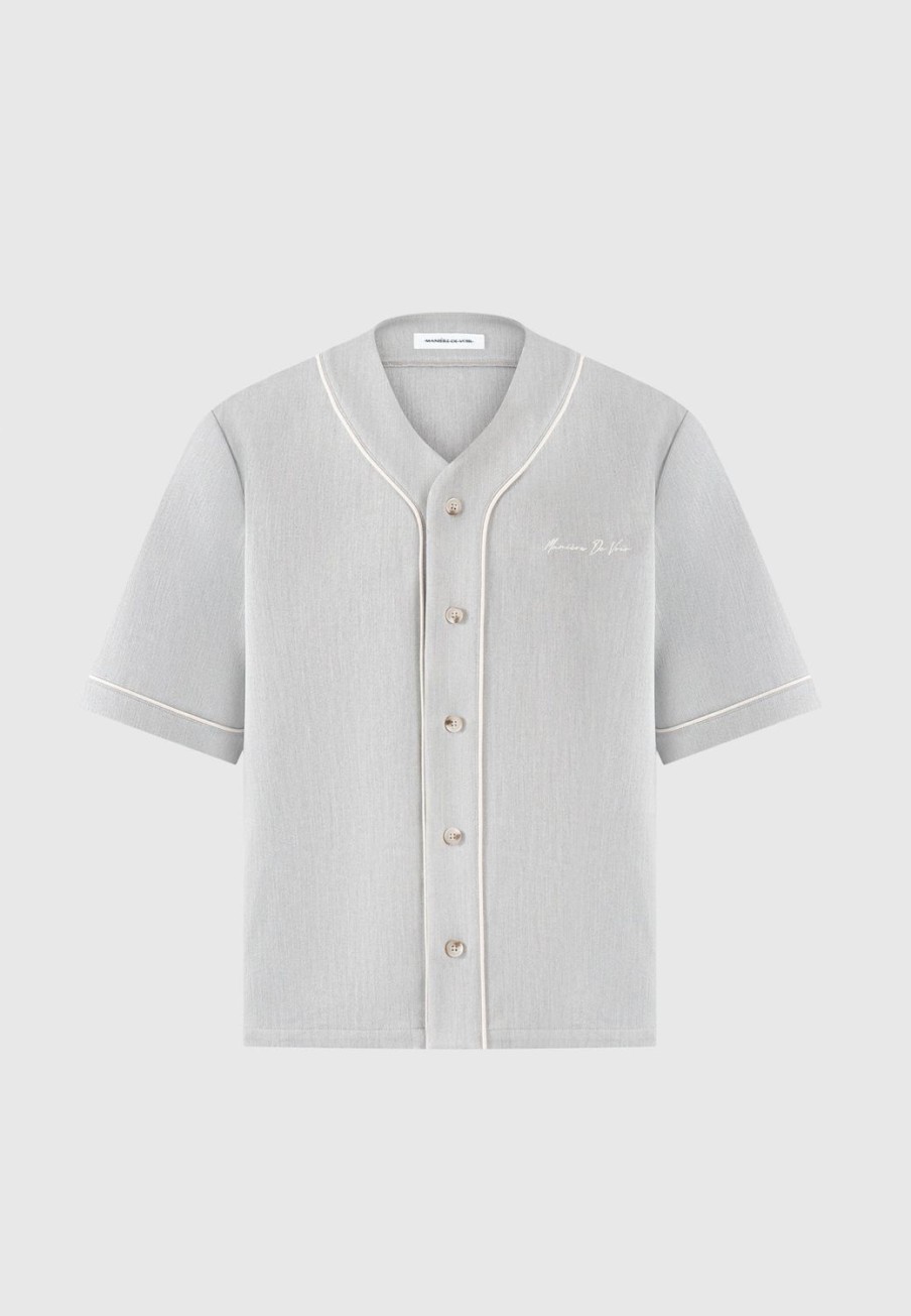 Maniere De Voir Signature Boxy Baseball Shirt | Shirts