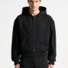 Maniere De Voir Eternel 420Gsm Eiffel Embossed Zip Hoodie | Casual Co-Ords