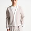 Maniere De Voir Textured Contrast Cardigan | Modern Tailoring