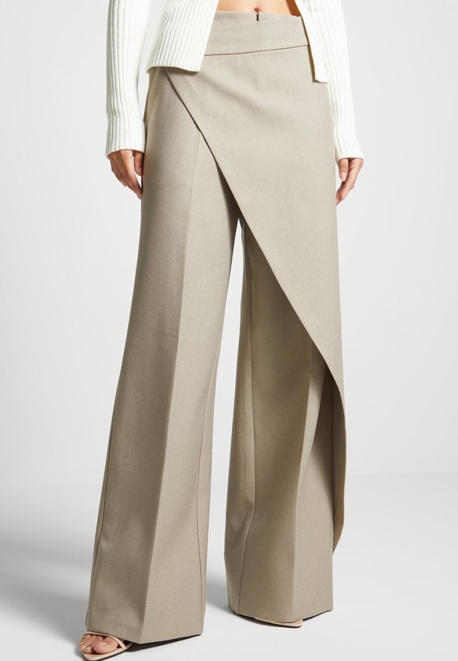 Maniere De Voir Wrap Tailored Trousers | Trousers